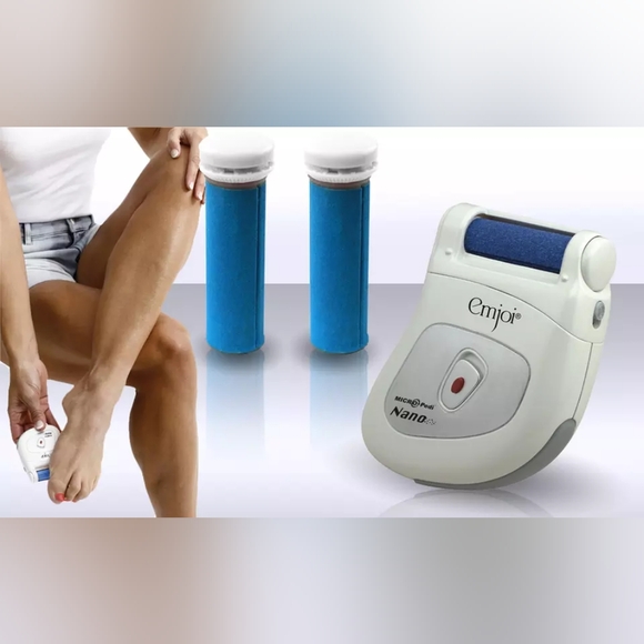 Emjoi Set of 2 Micro-Pedi Nano Callus Removers Purple/White - Picture 2 of 7